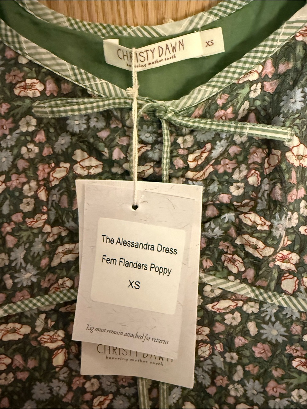 Christy Dawn The Alessandra Dress Fern Flanders Poppy XS BNWT - Picture 7 of 8